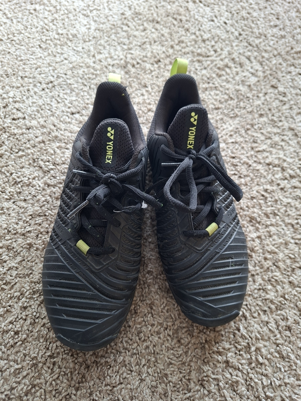 YONEX Power Cushion Fusion Black & Green Tennis Shoes – Women’s 7.5 / Men’s 6